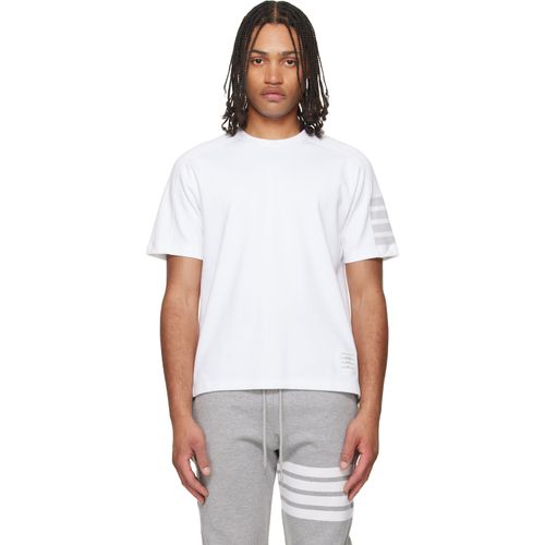 White Milano Cotton 4-Bar T-shirt