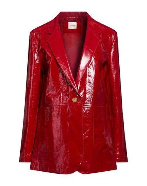Chocolat Woman Blazer Red Size 4 Leather