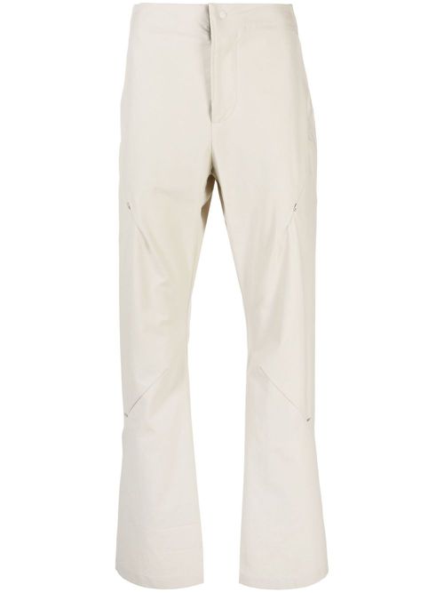 5.1 diagonal pockets straight-leg trousers - Neutrals