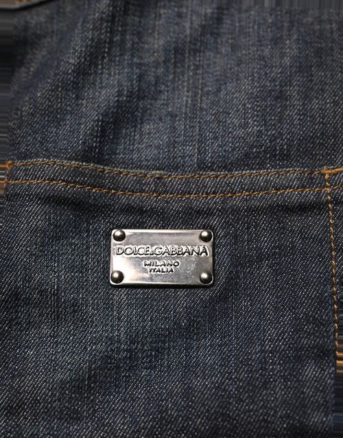 Low-Waist Denim Skirt — Black