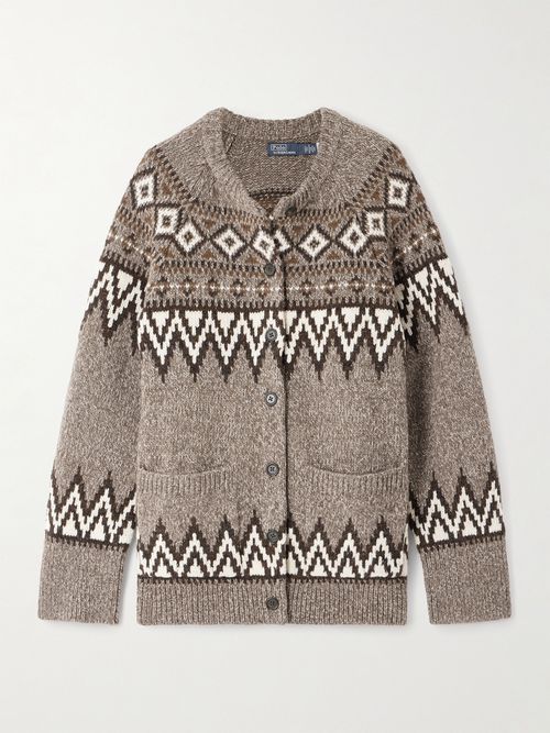 Fair Isle Wool-blend Cardigan - Neutrals