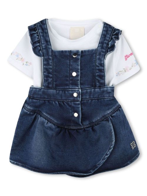 Logo dress and t-shirt set - Blue