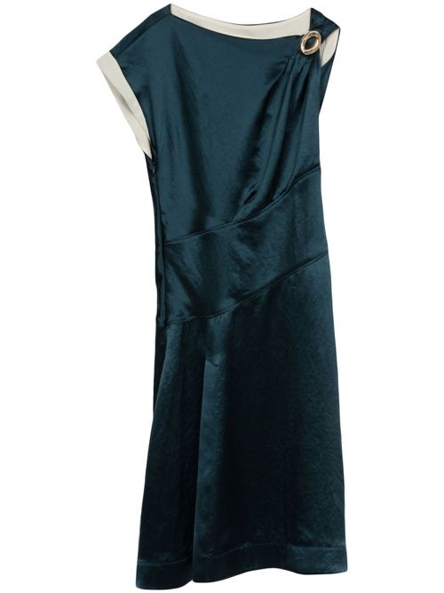 Draped twisted dress - Green