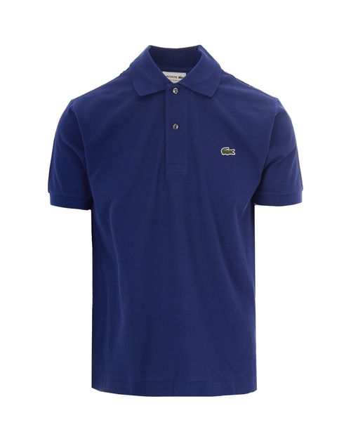 Petit Piqué Cotton Polo Shirt — Blue