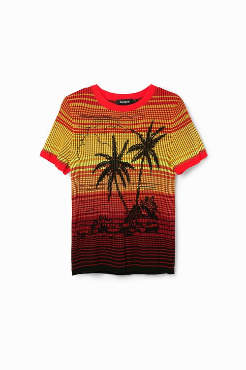 Knit palm tree T-shirt