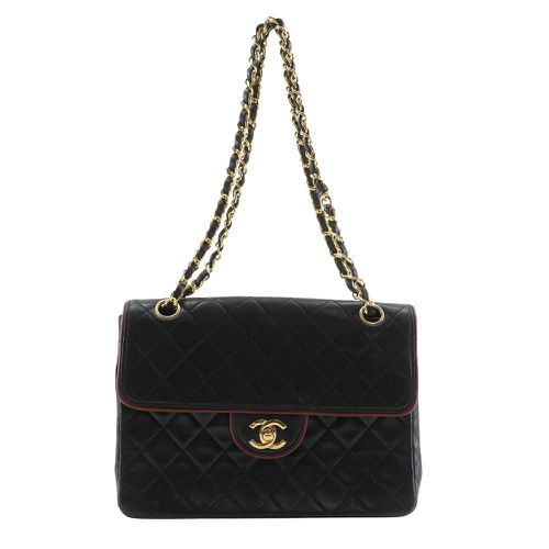 Vintage Square Classic Single Flap Bag Lamb Handbag (Pre-Owned)