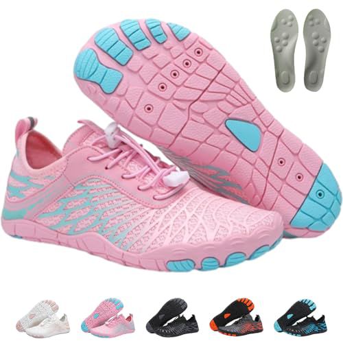 Bronior Grounding Shoes, Bronior Barefoot Shoes Grounding Copper for Men Women (Gray Orange, Adult, Women,  Numeric, US Footwear