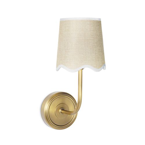 Natural Brass Wall Sconce from the Ariel Collection