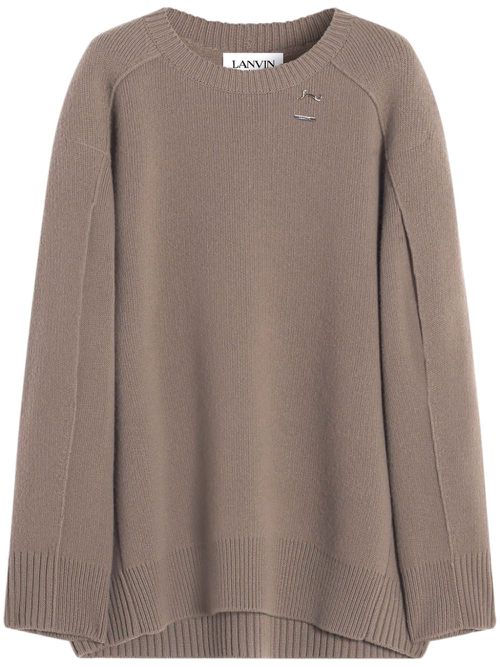 Wool-cashmere oversize jumper - Brown