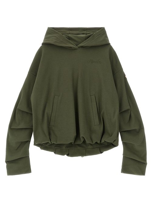 Ribbed Cotton Hoodie — Olive