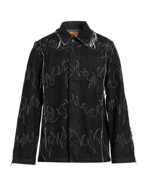 Man Denim shirt Black Size L Cotton