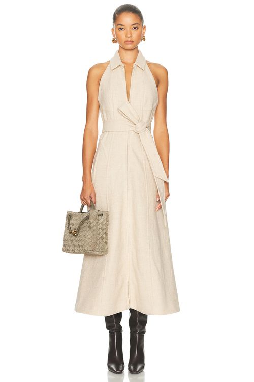 Cult Gaia Regnier Dress in Oatmeal - Tan.  8 also in 0, 2