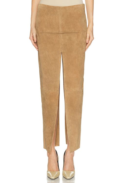 Rick Owens Sliced Skirt in Cognac