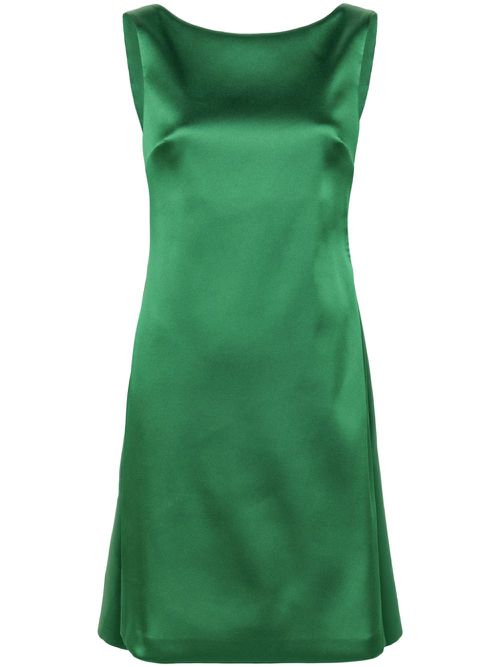 Papavero satin midi dress - Green