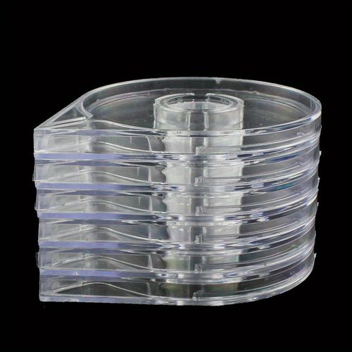 TEMU 6 Pcs Clear Nail Tape Dispenser Case - Easy Striping And Sticking For Manicure And Nail Art - Includes 6 Rolls Of Nail Tape