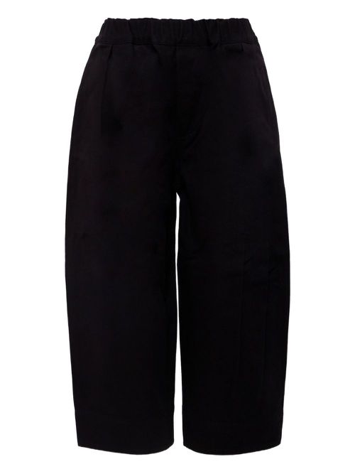 Elasticated-waist trousers - Black