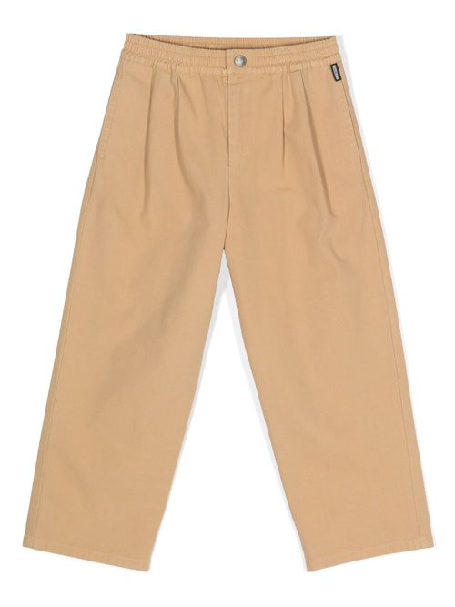 Pleated tapered trousers - Brown