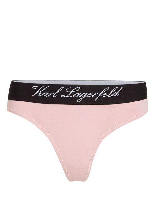 Hotel Karl organic-cotton thong - Pink