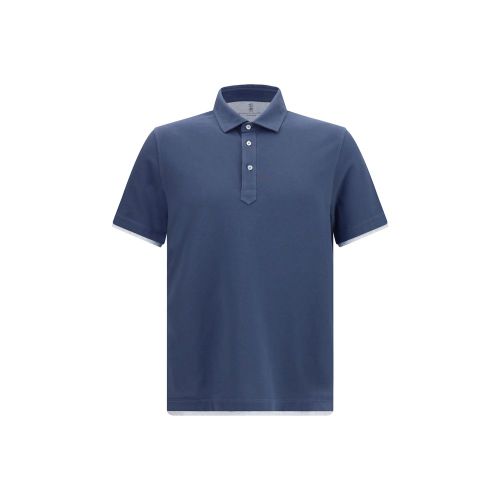 Cotton Polo Shirt — Blue