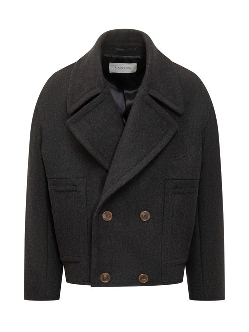 Wool Plated Mini Short Jacket