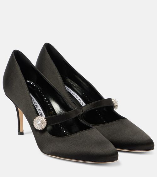 Marijana embellished satin Mary Jane pumps