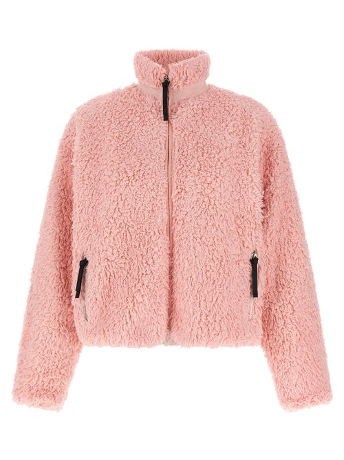 Teddy-Effect Cotton Jacket — Pink
