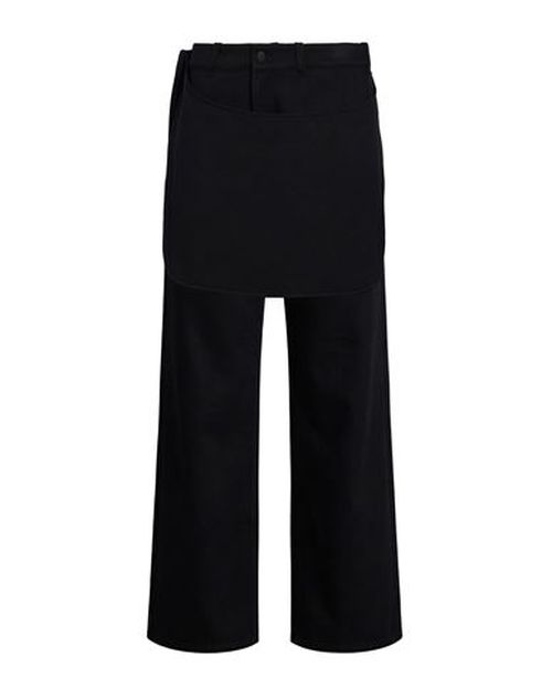 Woman Pants Black Size 3 Wool, Cotton, Polyester