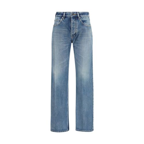 Straight-Leg Denim Jeans — Blue