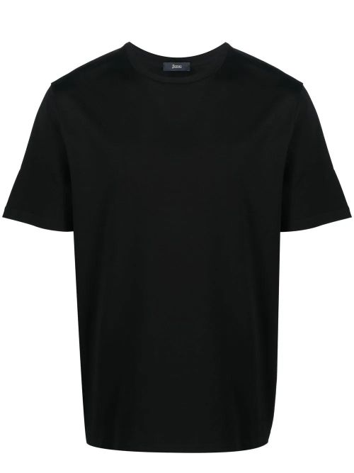 Stretch-Cotton T-Shirt — Black
