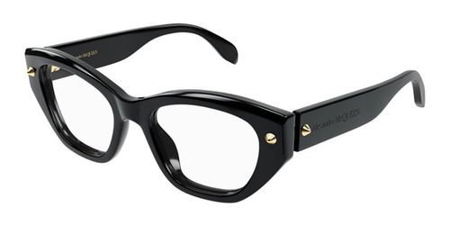 Alexander McQueen AM0410O 003 Men's Glasses Burgundy  52 - Free Lenses - Blue Light Block Available