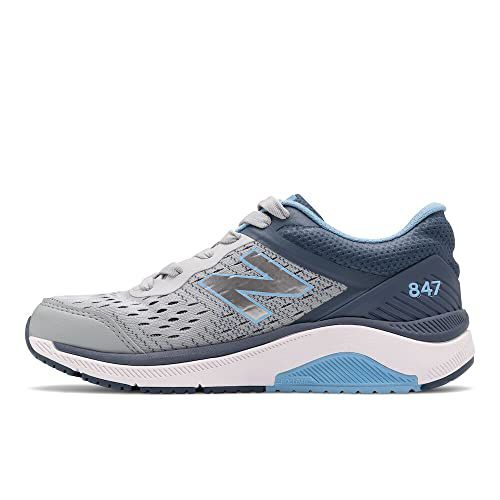 New Balance Women's 847 V4 Walking Shoe, Light Aluminum/Vintage Indigo/Team Carolina, 8.5 US WW847LG4 WW847LG4