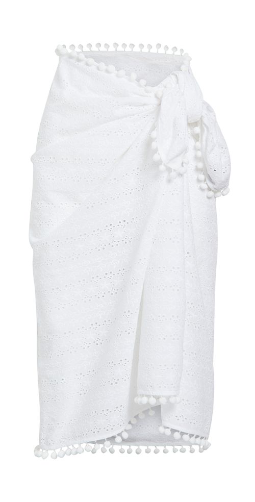 Eyelet Sarong White One Size