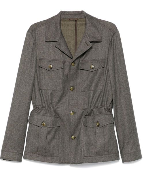 Wool shirt jacket - Grey