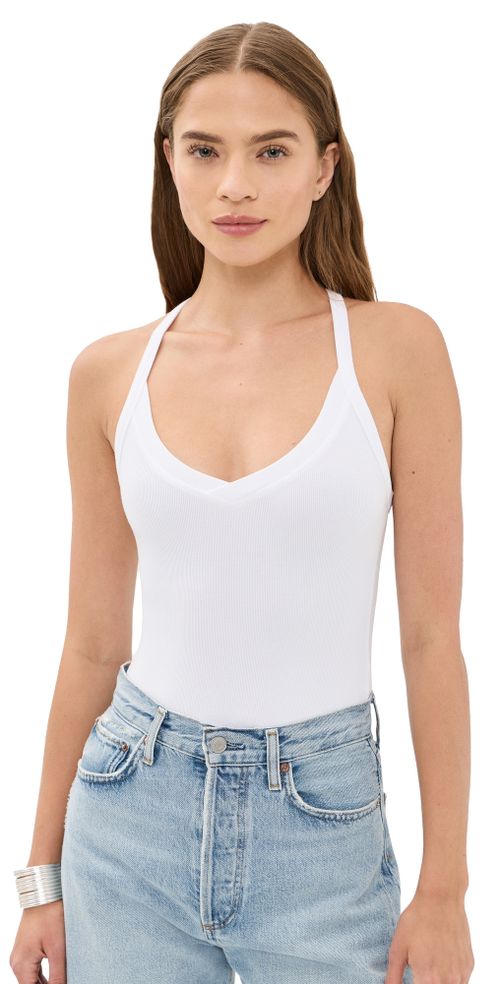 Wrenna Racerback Bodysuit White