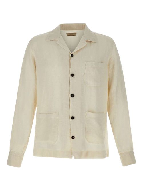 Rick button-up linen shirt - Neutrals