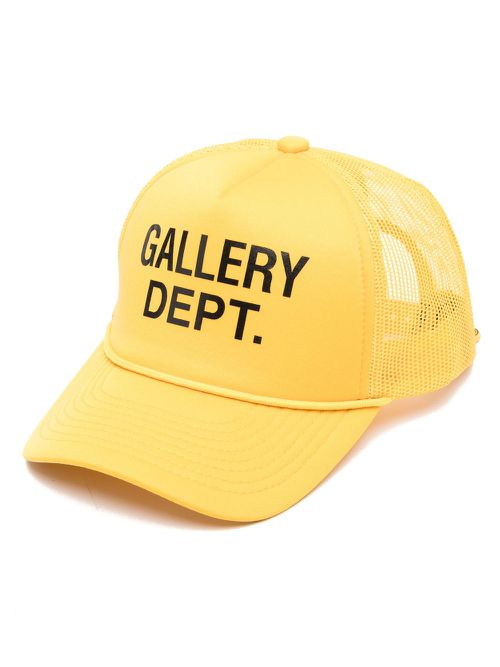 Logo-print trucker cap - Yellow