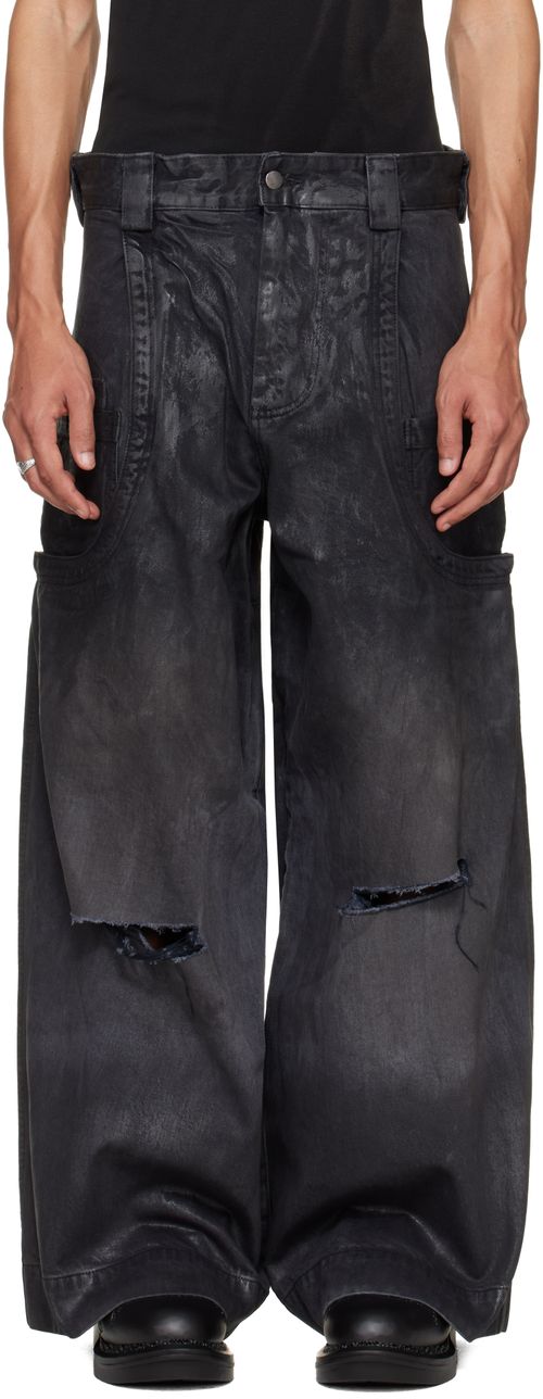 Black Sevar Rof Low Pocket Jeans
