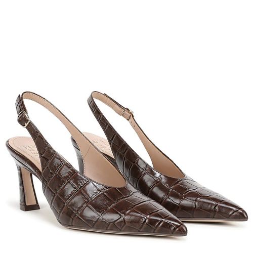 Women's Elaine Slingback Dress Shoes (Brown Croco Print Leather)
