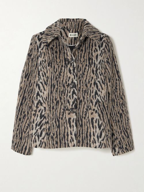 Tommie Leopard-print Felt Jacket - Animal print