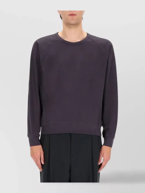 Lemaire - raglan sleeve knit sweater with ribbed he