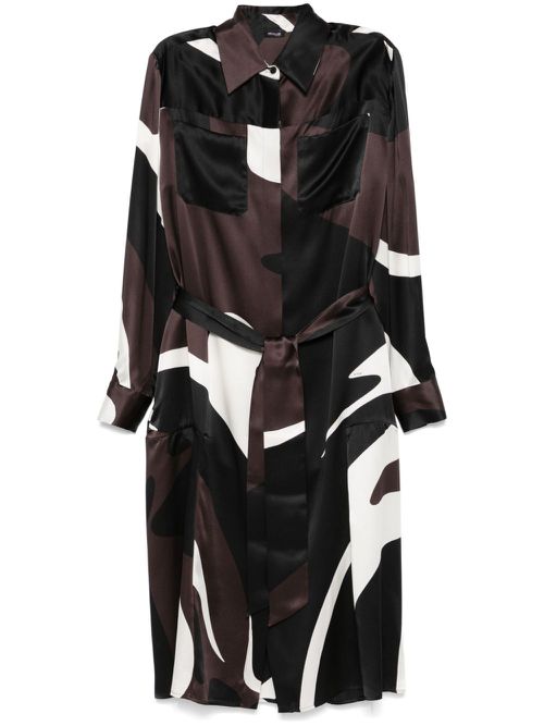 Silk midi dress - Black