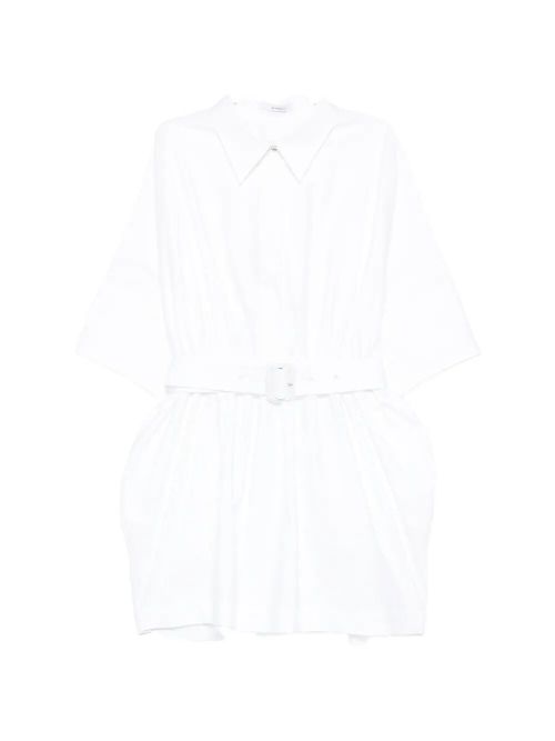 Cinched Waist Shirt Dress