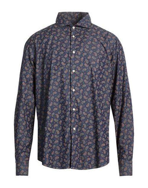 Man Shirt Navy Size 17 Cotton