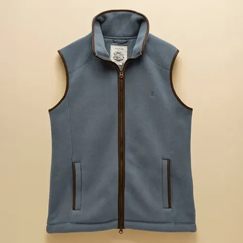 Joules Mens Chambray Blue Heritage Fleece Gilet