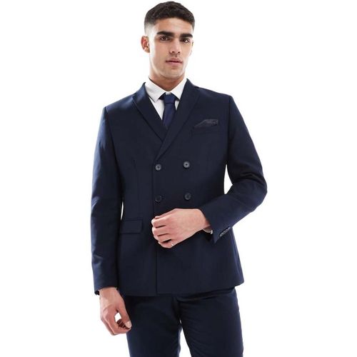 French Connection Mens double breasted formal suit jacket co-ord in marine navy - Blue - 46 Chest