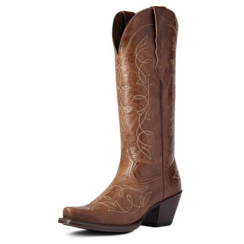 Women's Heritage D Toe StretchFit Western Boots in Dark Tan, B Medium Width