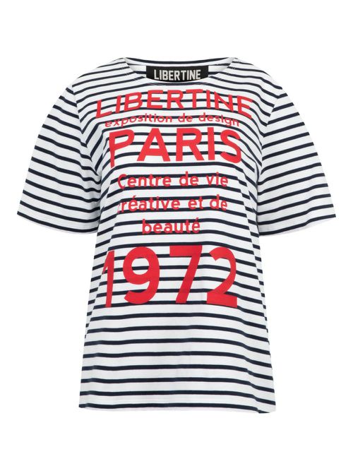 1972 Paris striped T-shirt - White
