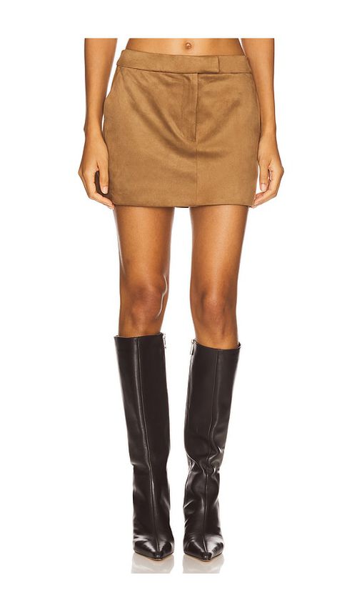 House of Harlow 1960 x REVOLVE Della Faux Suede Mini Skirt in Brown. XS. Also in L, M, S