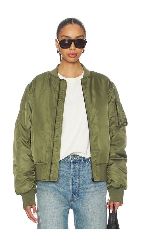 Superdown Monica Bomber Jacket in Army. L. Also in S