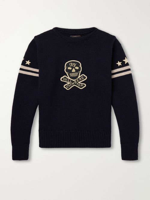 Appliquéd Wool Sweater